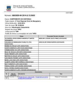 Petição terceiro interessado - Suspensão provisória cumprimento sentença.pdf